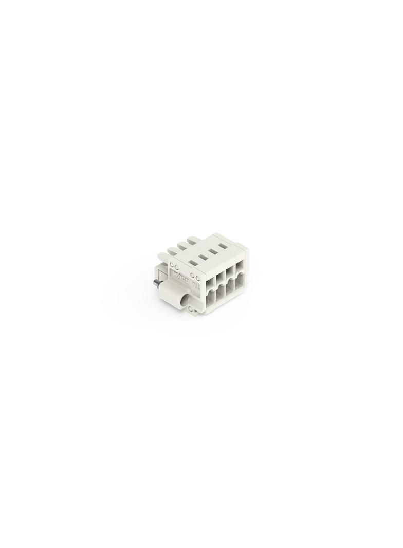Gniazdo MCS‑MINI Classic 4‑biegunowy jasnoszare raster 3,5mm 734‑104/107‑000 /100szt./ WAGO