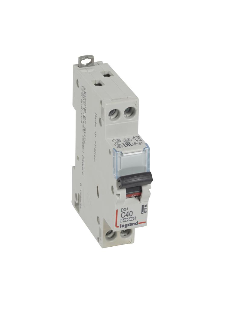 Wyłącznik Nadprądowy S 301N 1P+N C 40 6kA DX3 407746 LEGRAND