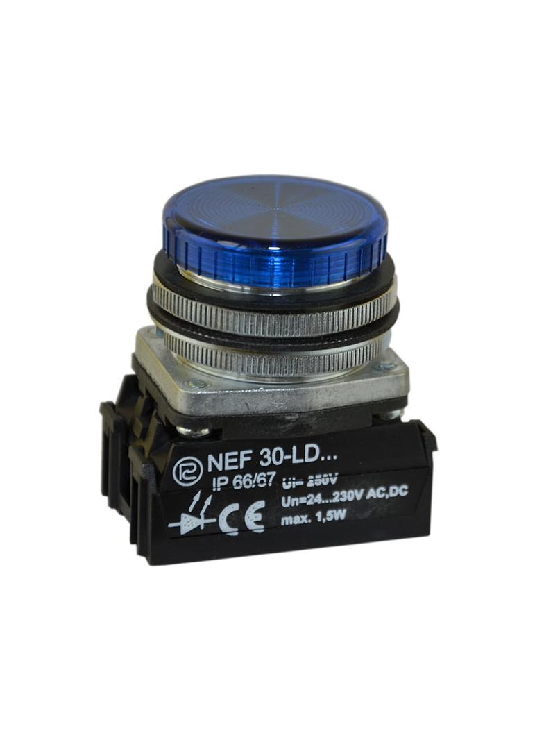 Lampka NEF30Lp/12V/W3 niebieska
