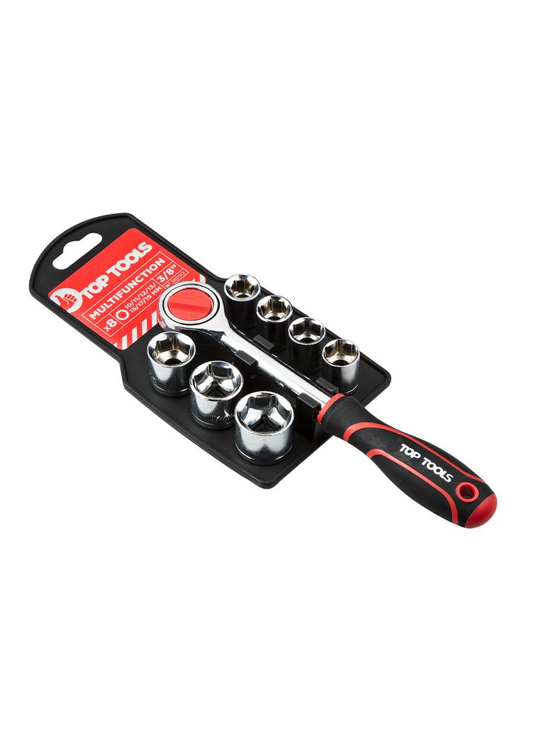 Klucze nasadowe 3/8", zestaw 8 szt.