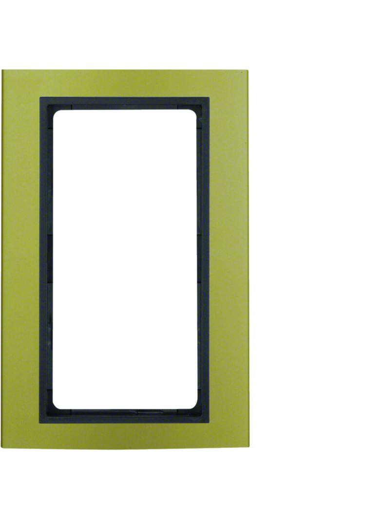 BERKER B.3 Ramka z dużym wycięciem aluminium złot/antracyt 13093016 HAGER