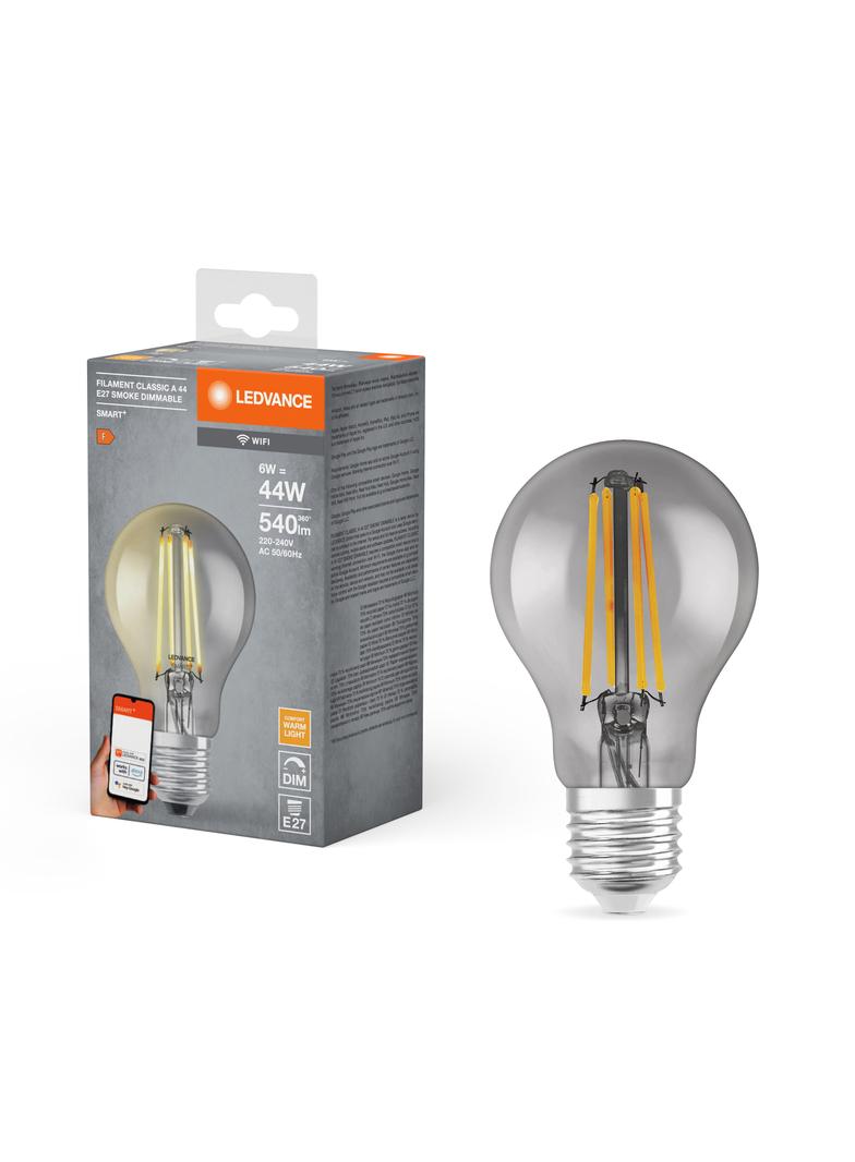 Lampa LED SMART+ WiFi CL A Smoke DIM 44  6W/825 E27