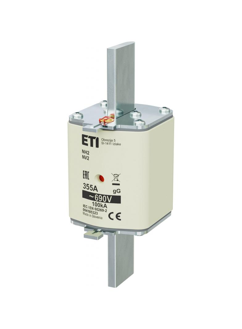 Wkładka topikowa NH zwłoczna KOMBI NH2 gG 355A 690V 004185323 ETI