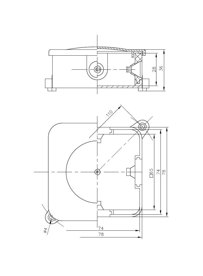 Puszka P-2 bez wkładu IP44