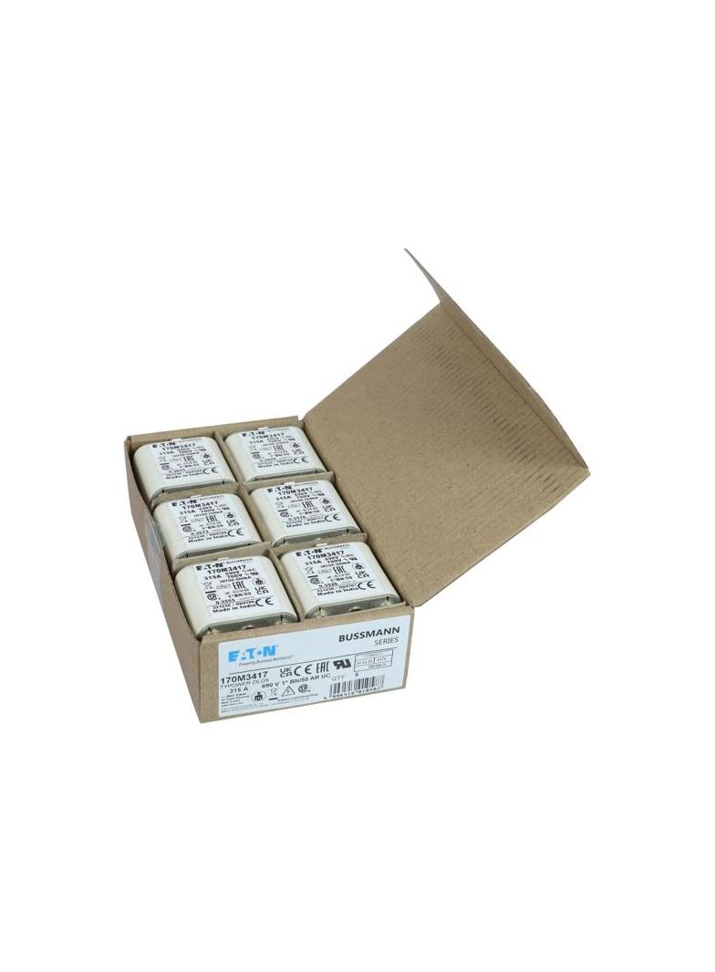FUSE 315A 690V 1*BN/50 AR UC Wkładka szybka 315A AC 690V rozmiar 1 45x59x51 mm aR I 170M3417 EATON