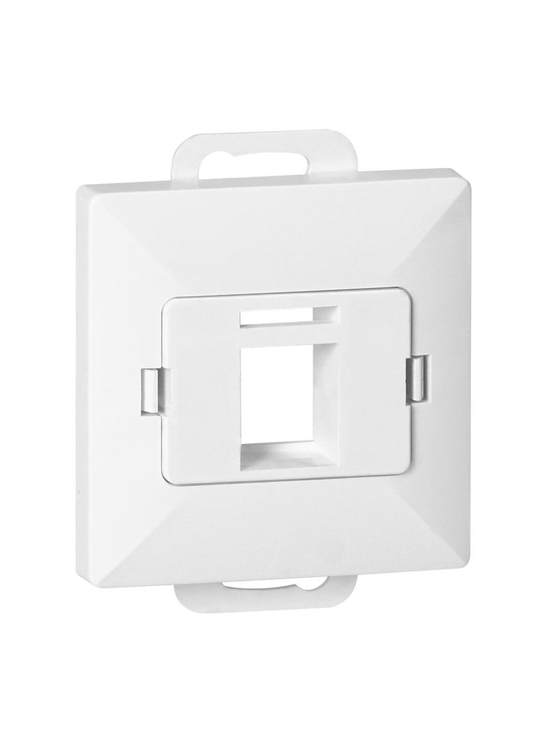 Płytka czołowa + 1xRJ45 Pearl, PC+ARJ45/P1, biały
