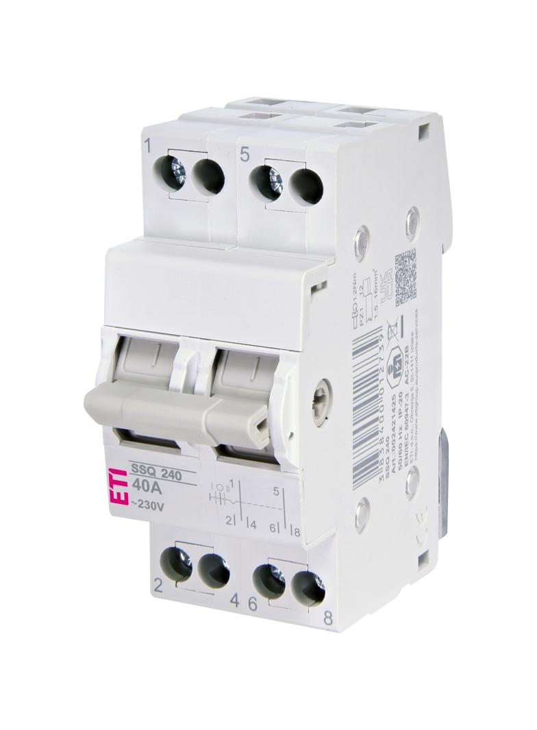 Przełącznik trójpołożeniowy modułowy 40A 2P SSQ 240 002421425 ETI