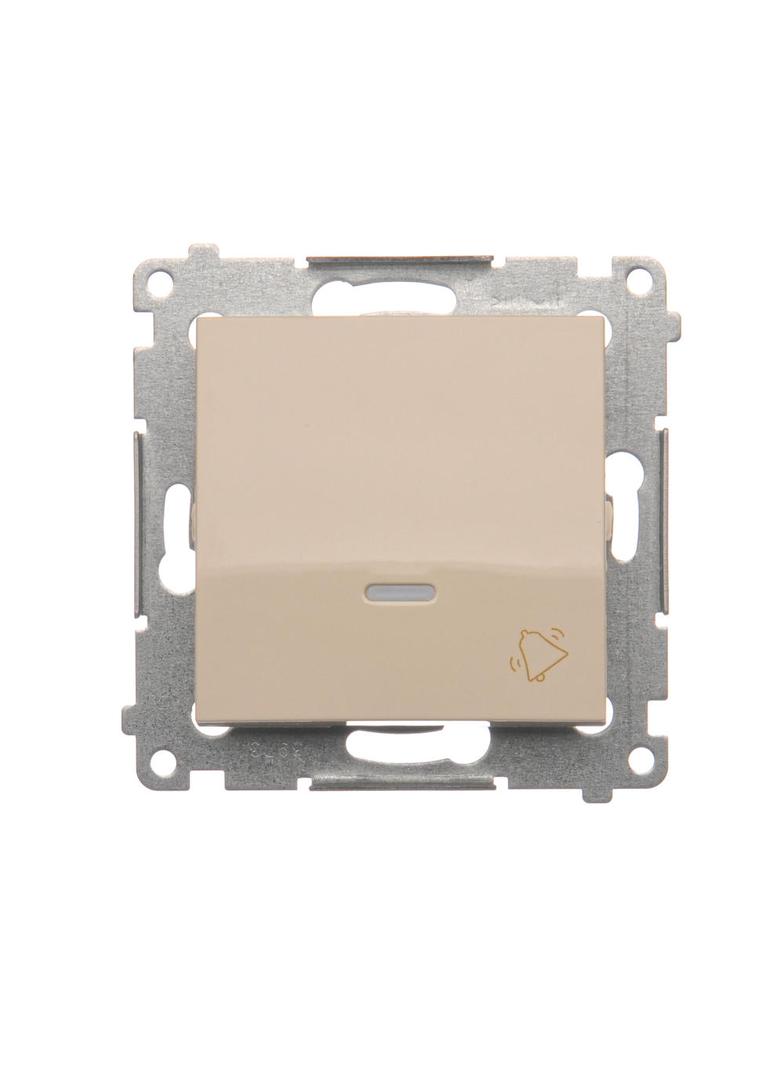 Simon 54 Przycisk „dzwonek” z podświetleniem LED 10A 250V szybkozłączka kremowy DD1L.01/41 KONTAKT