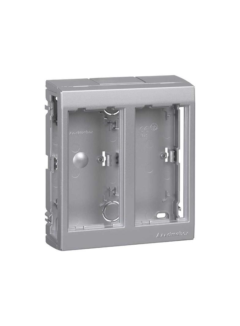 Simon Connect Obudowa natynkowa 2-modułowa 4x K45 aluminium