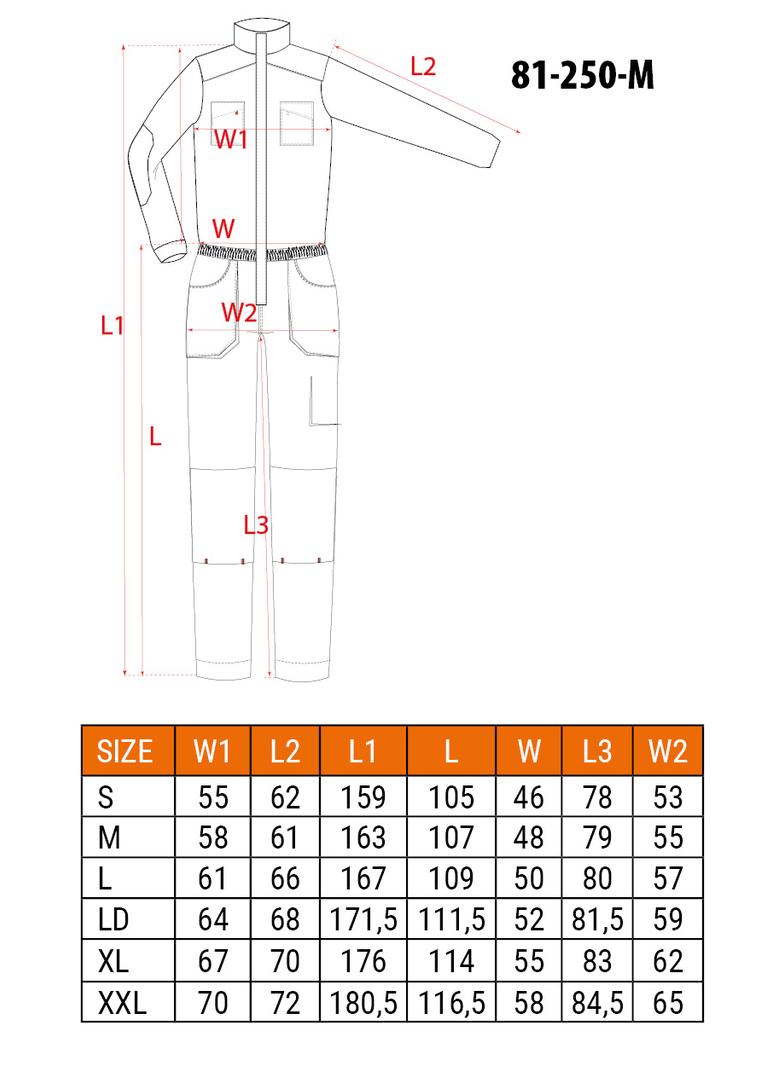 Kombinezon roboczy, rozmiar M/50