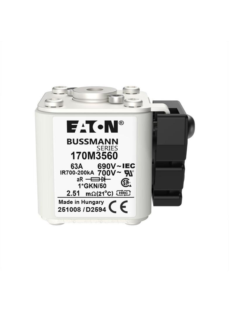 FUSE 63A 690V 1*GKN/50 AR UC Wkładka szybka 63A AC 690V rozmiar 1 45x59x51 mm aR IE 170M3560 EATON