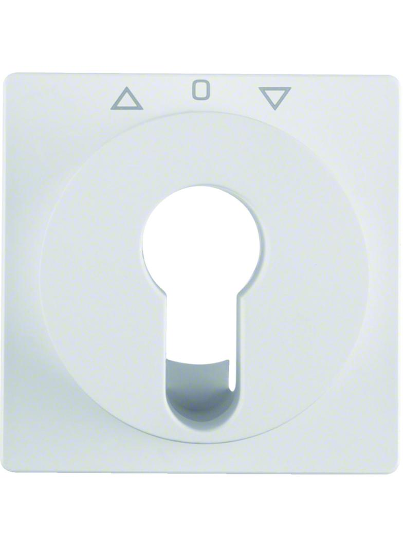 BERKER Q.x Płytka czołowa do łącznika żaluzjowego na klucz biały aksamit 15066089 HAGER