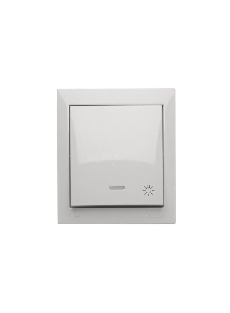 Simon Aquaclick Przycisk światło z podświetleniem 10AX 250V zaciski śrubowe, biały