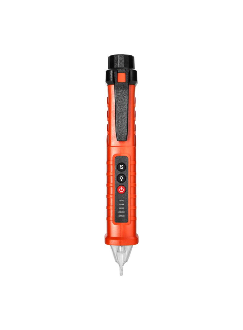 Indukcyjny tester napięcia, 12-1000 V AC/DC, latarka, pomarańczowy VT-3 ORNO