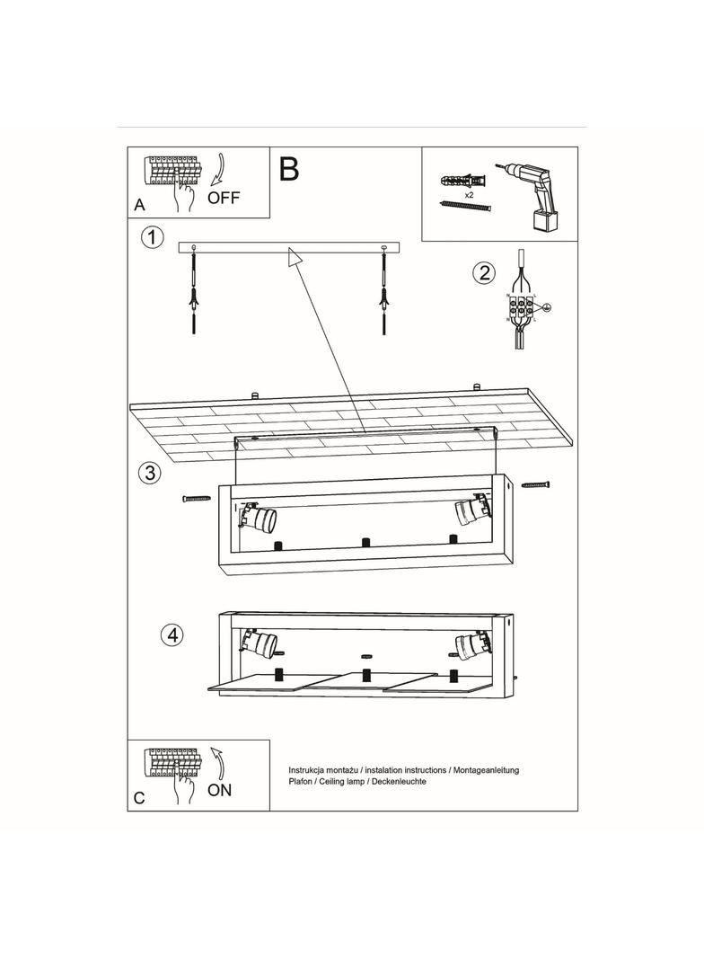 Sollux Plafon FENIKS 2 naturalne drewno SL.0076