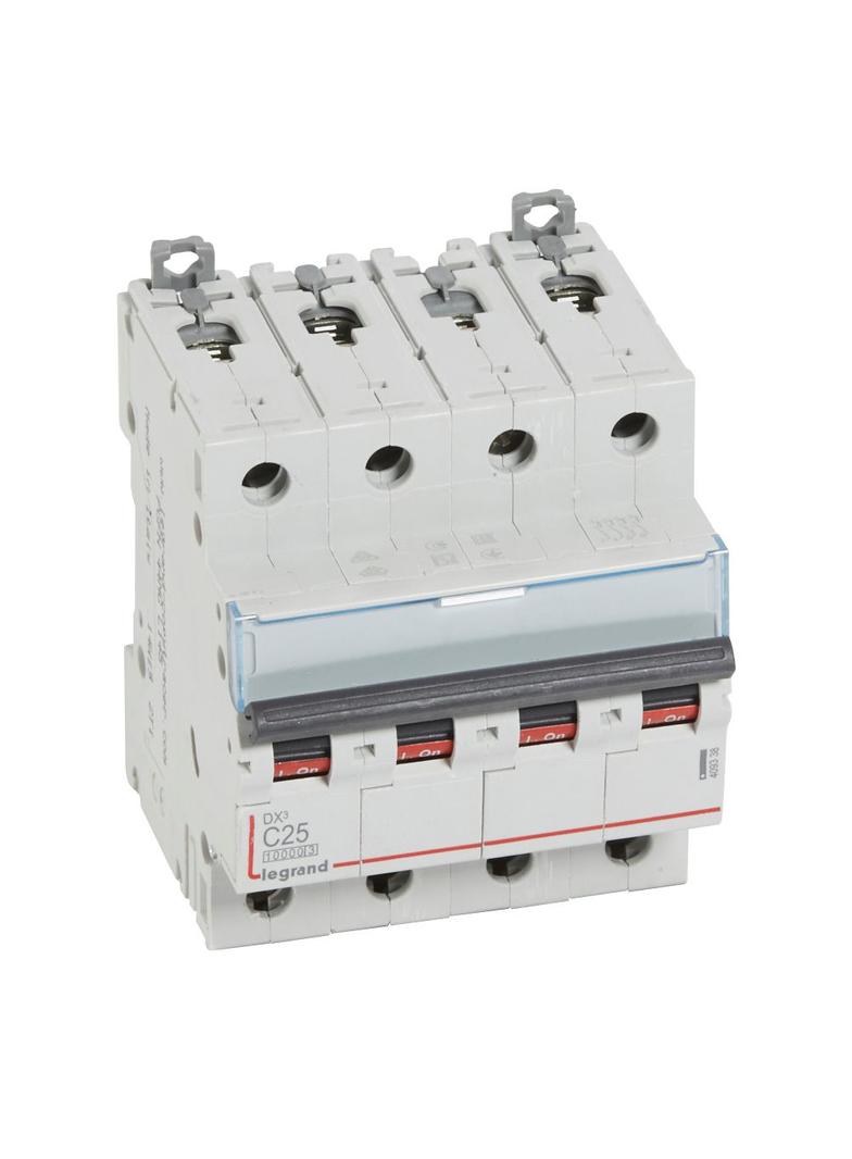 WYŁĄCZNIK NADPRĄDOWY S 314 4P C 25A 10000A SERII DX3, Legrand