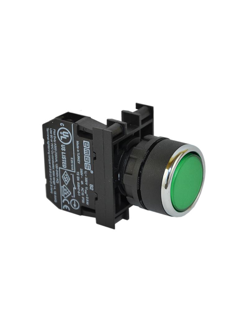 Przycisk kryty 1NC zielony