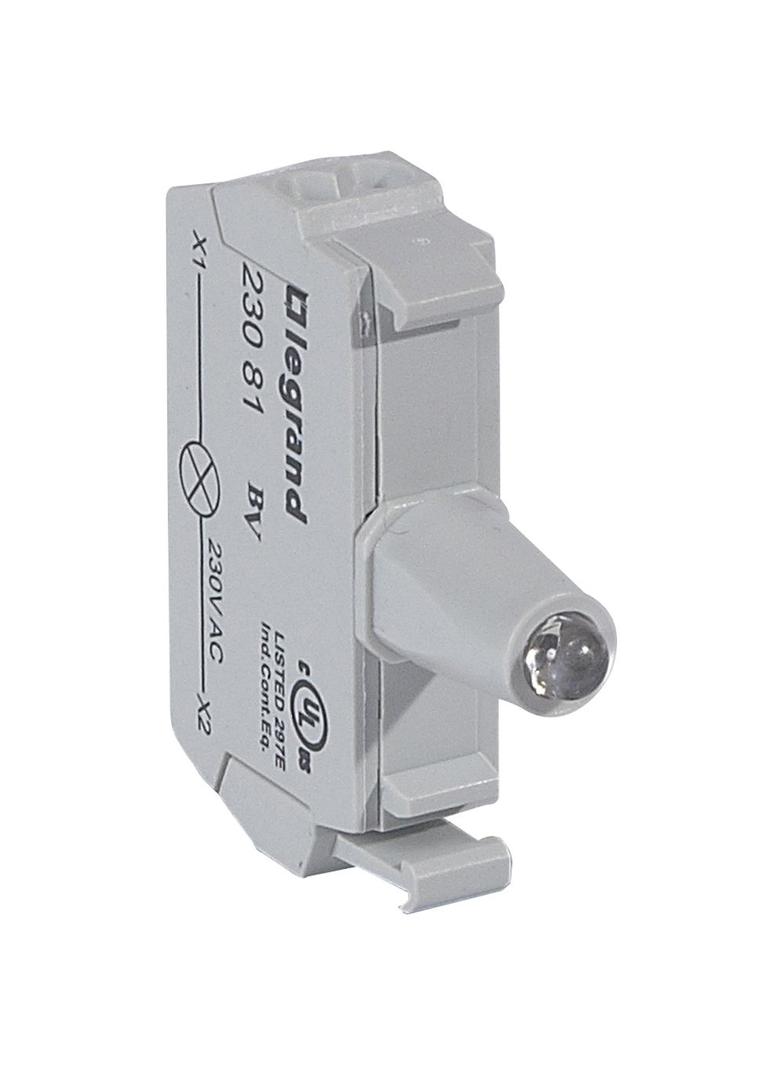 OSMOZ KORPUS KOMPLETNY, GŁÓWKA PODŚWIETLANA CZERWONA 24 V, 2R/Z + UCHWYT POTRÓJNY ZACISKI ŚRUBOWE, L