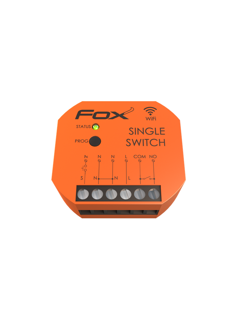 SINGLE SWITCH Pojedynczy przekaźnik Wi-Fi 230V WI-R1S1P-P F&F