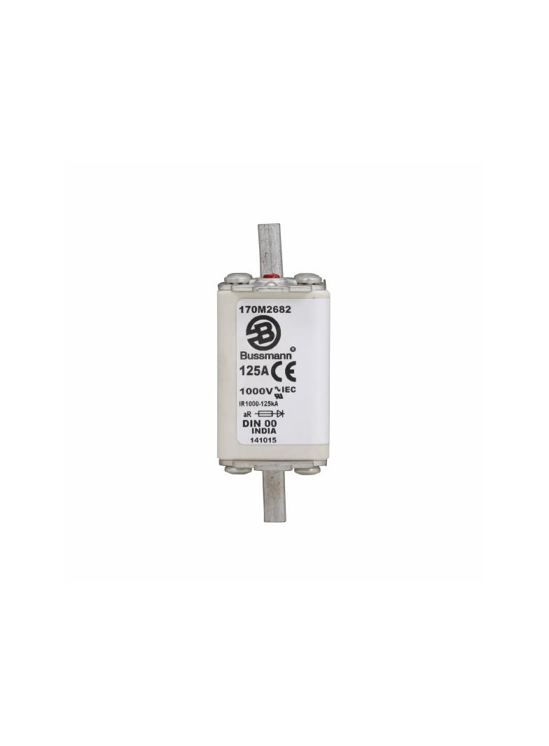 125A 1000V aR DIN 00 TYPE T FUSE Wkładka szybka 125A AC 1000V DIN 00 aR DIN IEC nieizolowan 170M2682