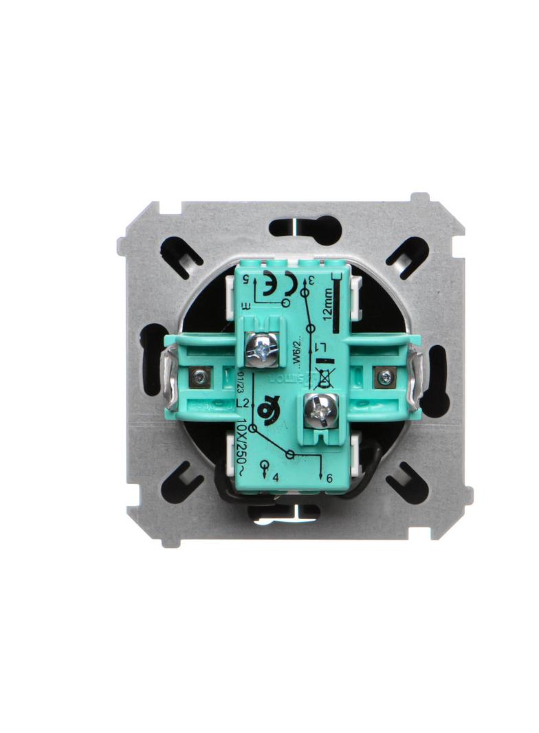 Simon BASIC WMUL-0613xx-Y011 Łącznik schodowy podwójny z podświetleniem LED bez piktogramu (moduł) 1 BMW6/2L.01/X/49 KONTAKT