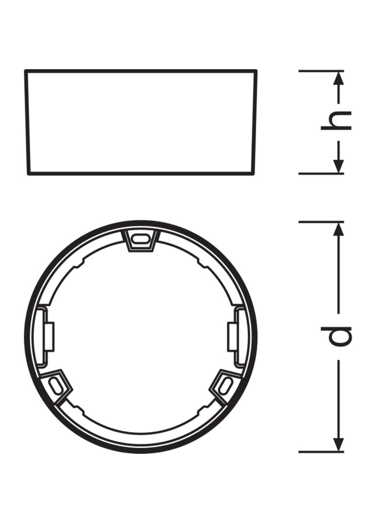 Ramka do montażu powierzchniowego Opraw DOWNLIGHT Slim DN105 4058075079151 LEDVANCE