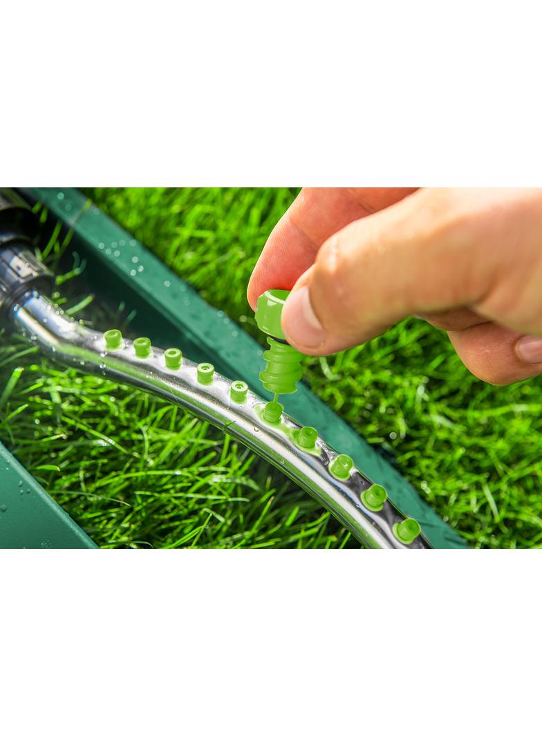 Zraszacz oscylacyjny, powierzchnia zraszania do 378 m2, 16 dyszy zraszających, igła do udrażniania d