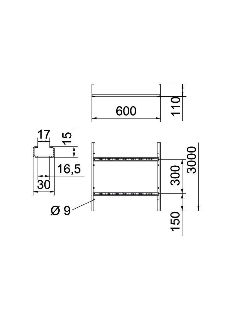 DRABINKA LG 110X600 FT 3M