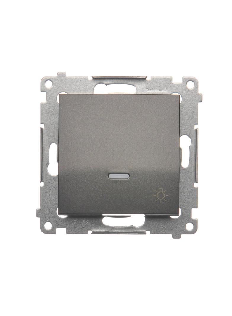 Simon 54 Przycisk „światło” z podświetleniem LED 16A z. śrub. antracyt