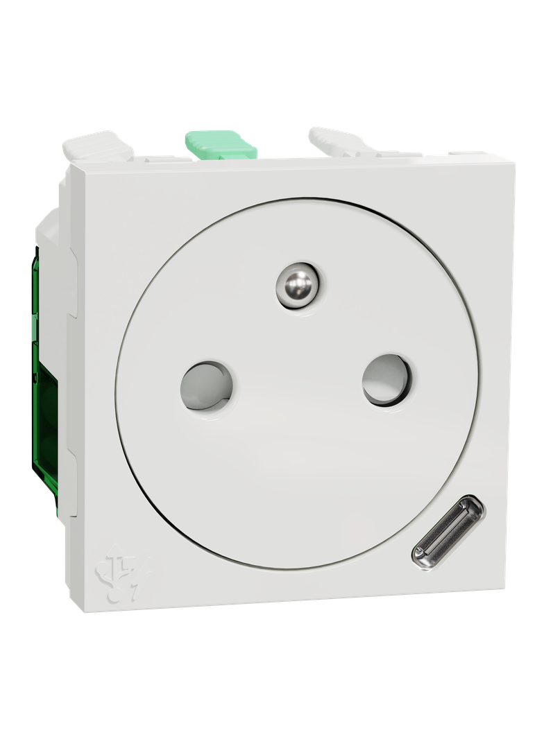 Gniazdo z USB C 10,5W Unica białe NU301518E Schneider
