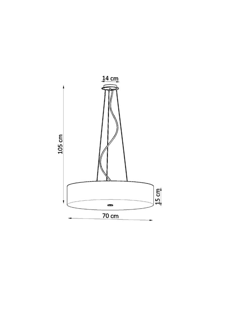 Sollux Żyrandol SKALA 70 czarny SL.0802