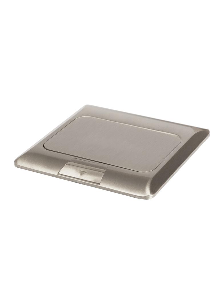 Puszka podłogowa POP-UP kwadratowa metalowa 1+1/2 x M45 / stal BIURO+ 28309 KANLUX