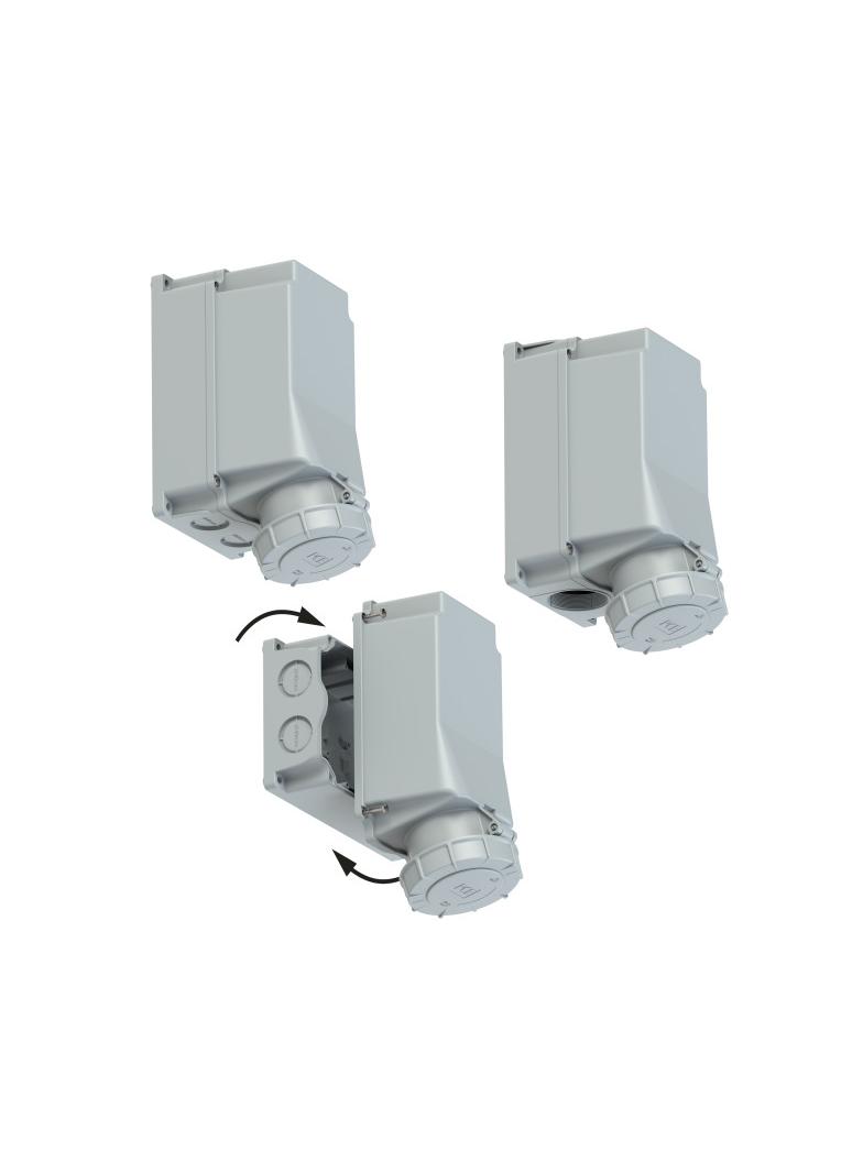 GNIAZDO STAŁE bez dławika 125A 400V 3P+N+Z  IP67