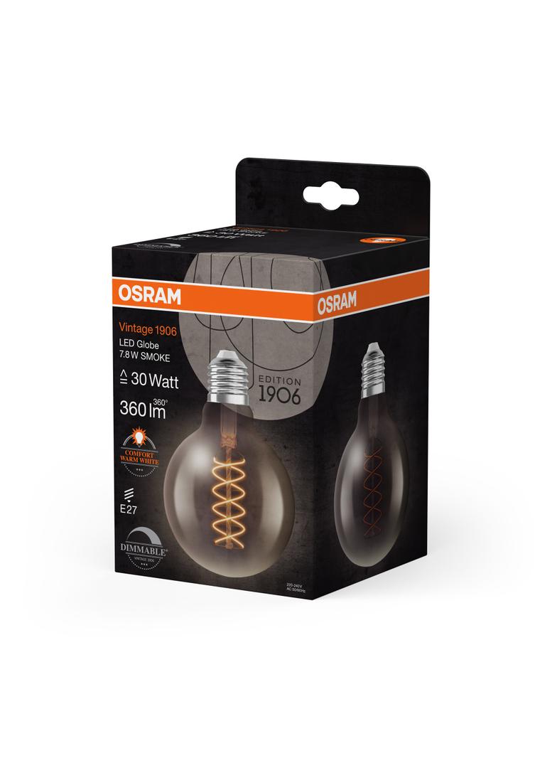 Lampa LED Vintage 1906 SMOKE 95 dim 7,8W/818 szkło przezroczyste E27