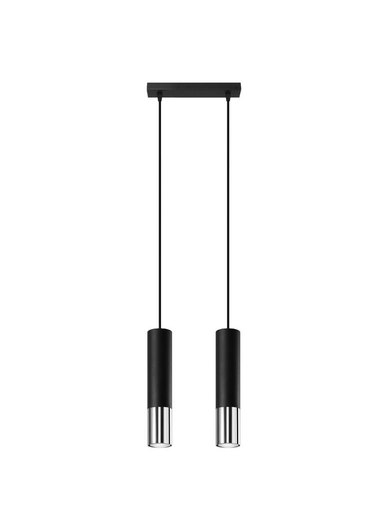 Lampa wisząca LOOPEZ 2 czarny/chrom