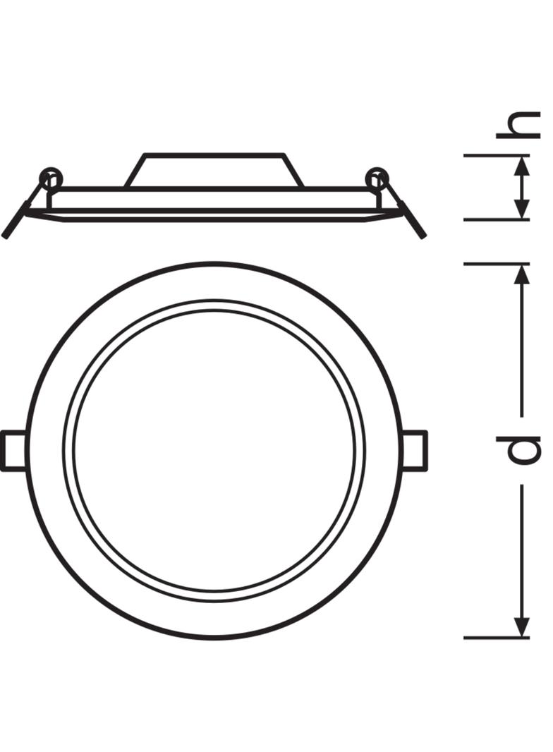 Panel LED Podtynkowy wpuszczany 12W 6500K DOWNLIGHT Slim DN155 okrągły 4058075079076 LEDVANCE