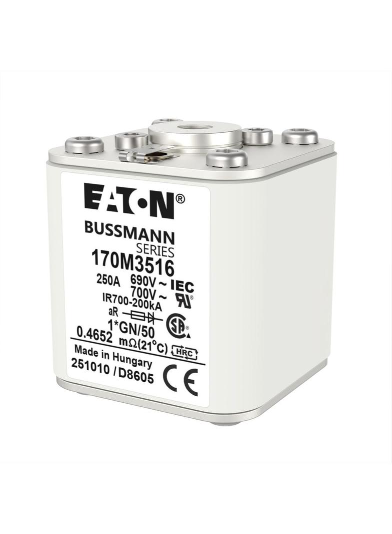 FUSE 250A 690V 1*GN/50 AR UC Wkładka szybka 250A AC 690V rozmiar 1 45x59x51 mm aR I 170M3516 EATON
