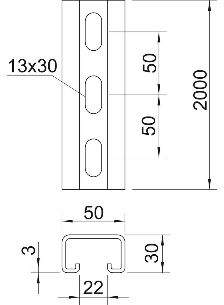 CPS 5, LISTWA MONTAŻOWA 2M CPS 5G FT
