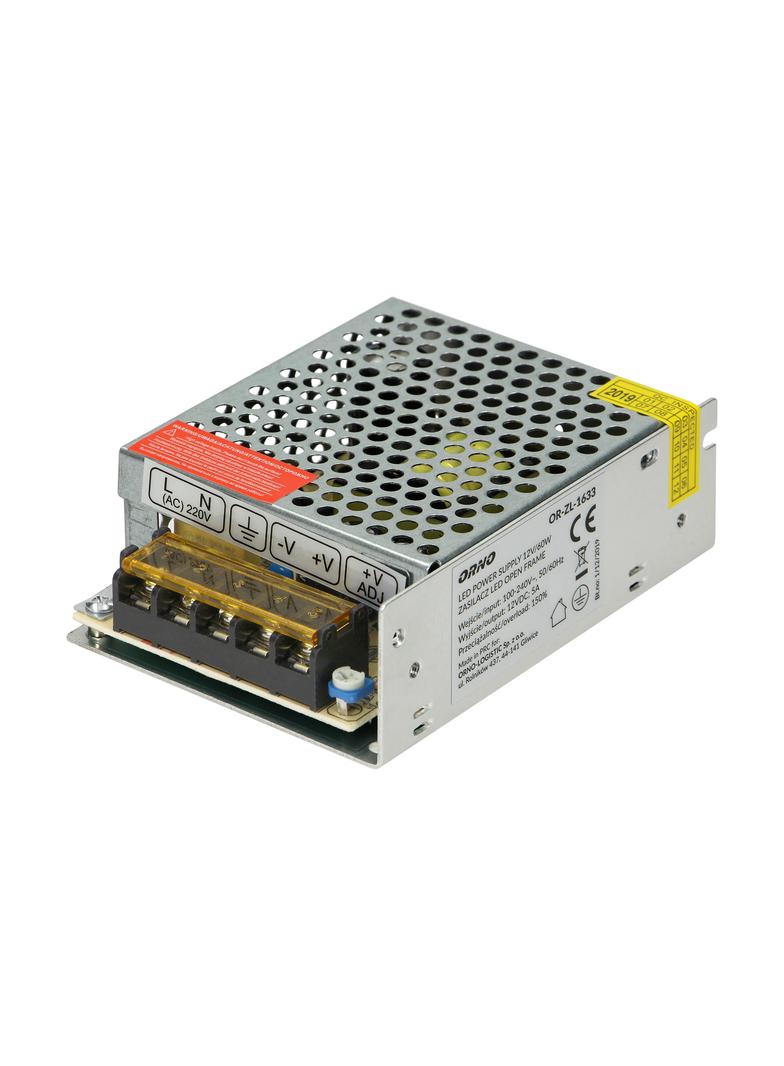 Zasilacz open frame 12 VDC 60W IP20 przeciążalność chwilowa 150% OR-ZL-1633 ORNO