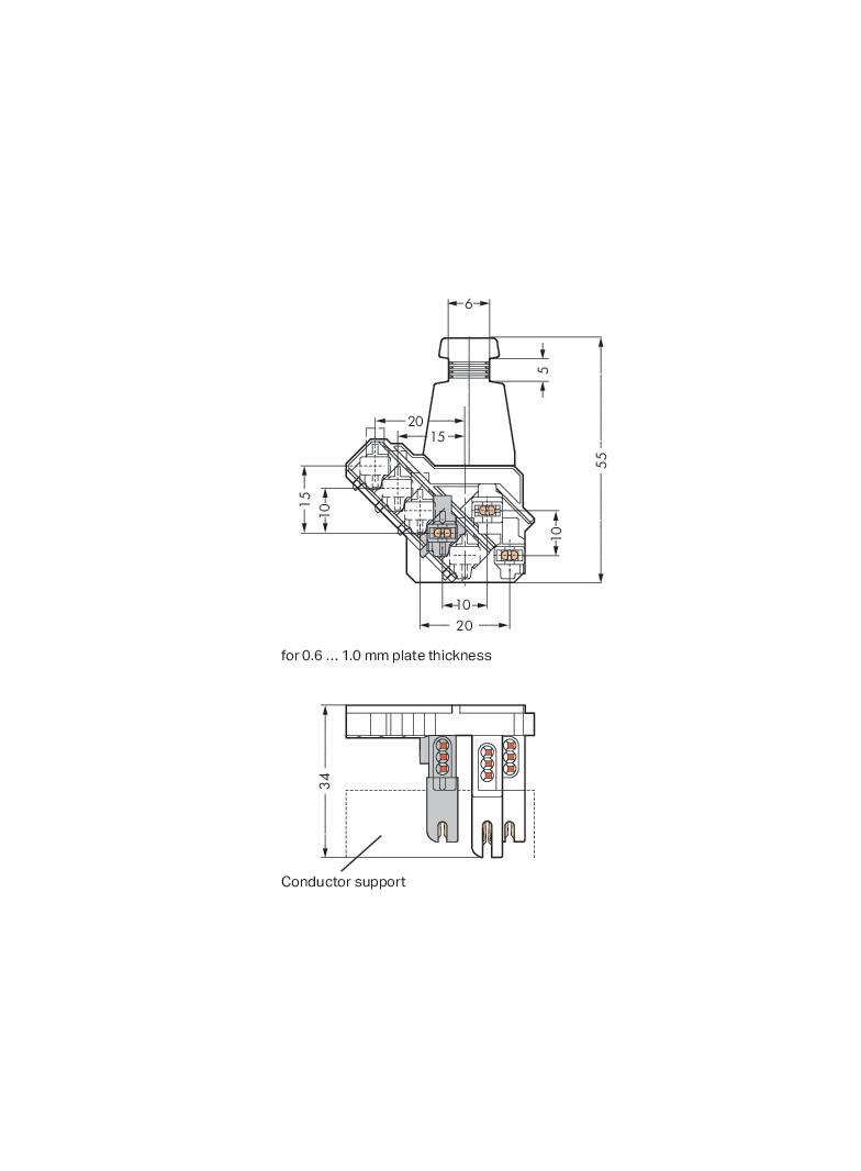 wtyk rozgałęźny 3-torowy