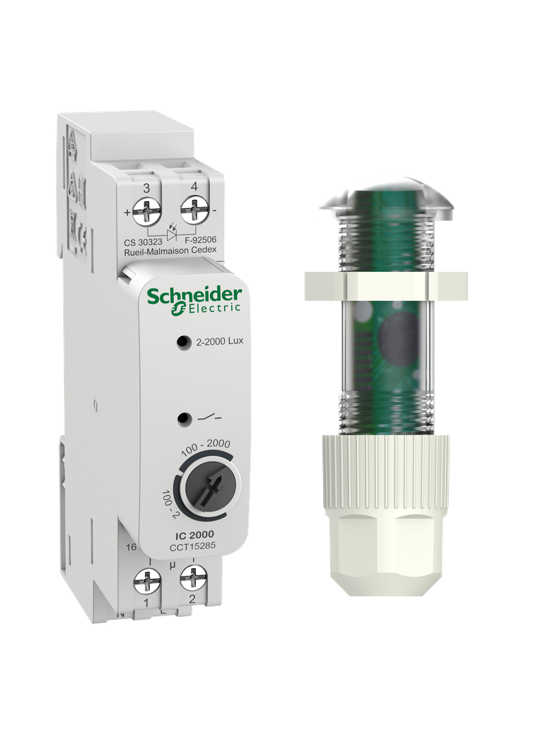 Analogowy łącznik zmierzchowy IC2000 1-kanałowy, 2-2000 lux, czujnik na zewnątrz