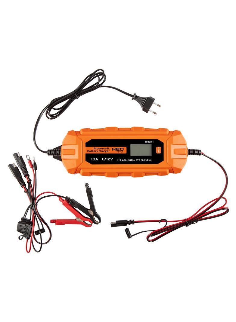 Prostownik automatyczny 10A/160W, 3-200Ah, do akumulatorów kwasowych / AGM / GEL