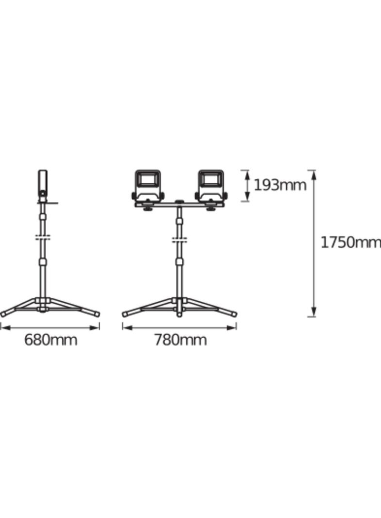 Oprawa LED WORKLIGHT TRIPOD 2x30 W 4000 K