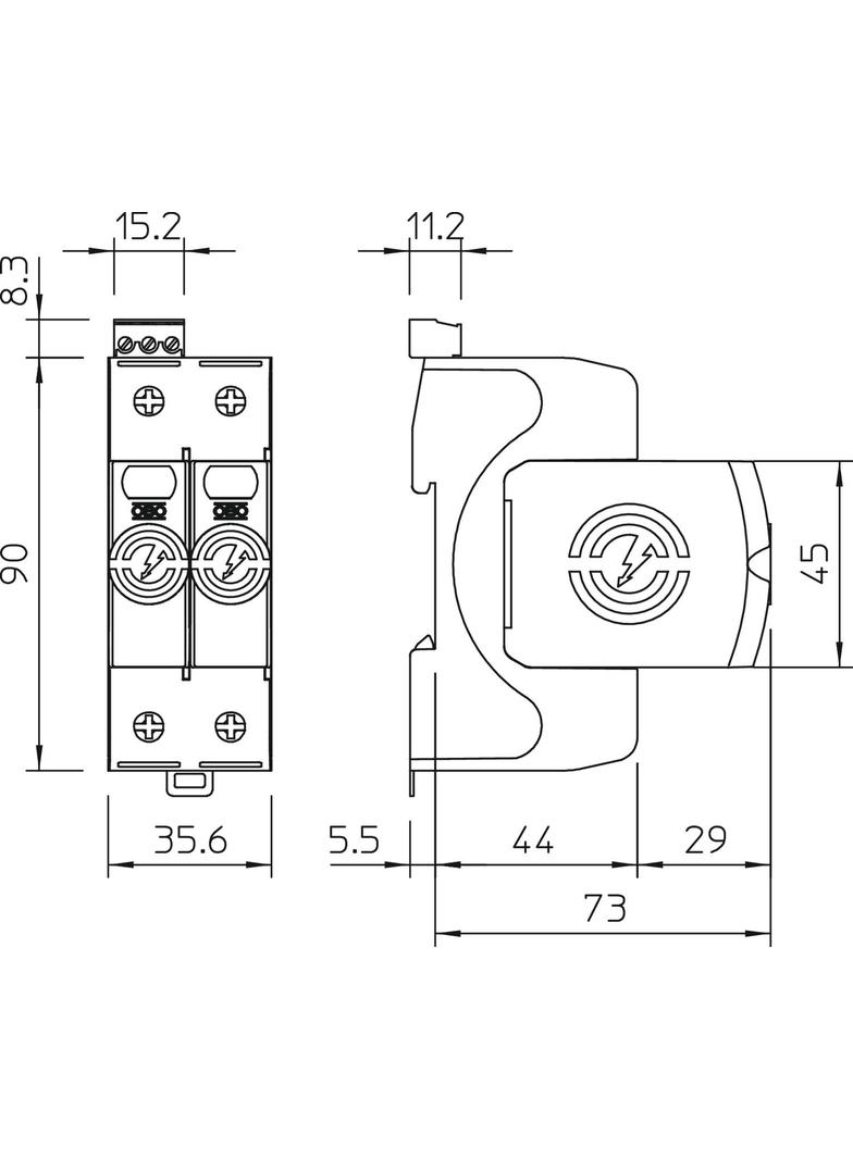 V20-1+NPE+FS-280, Ogranicznik przepięć V20