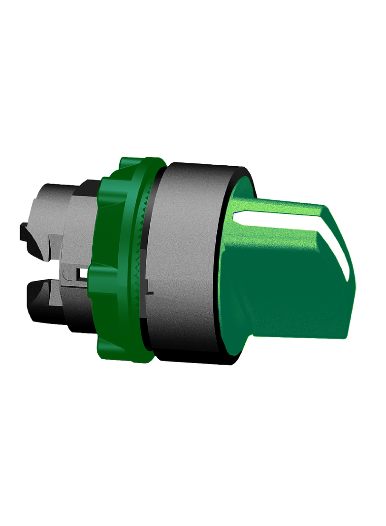 Harmony XB5 Przełącznik krótkiego 3 pozycyjnego z samopowrotem zielony plastikowy ZB5AD503 Schneider