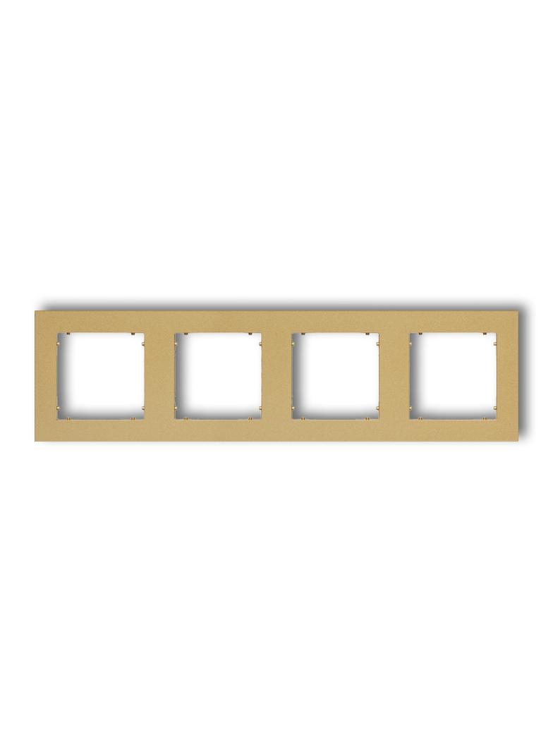 MINI Ramka uniwersalna poczwórna z tworzywa złota