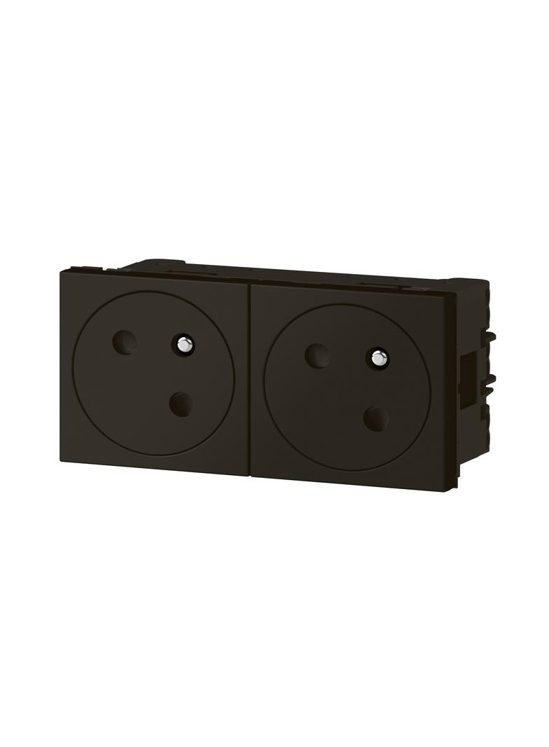 Mosaic - Gniazdo 2x2P+Z 16A - 250 V Zespolone Przekręcone Pod Kątem 45O - Zaciski Automatyczne - 079192L LEGRAND