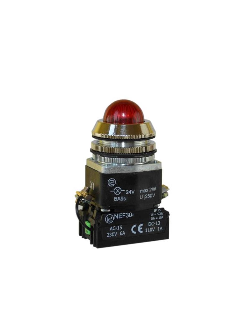 Lampka NEF30LC/12V czerwona