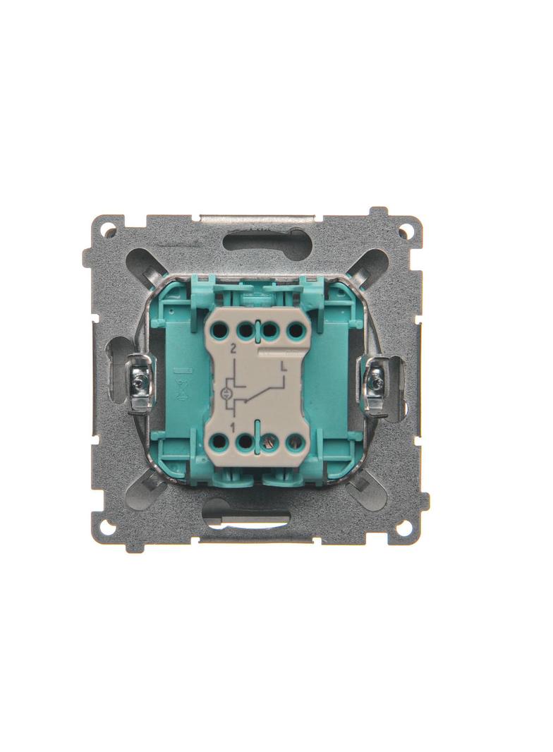 Simon Basic Łącznik schodowy z podświetleniem LED 10A 250V szybkozłączka stal inox BMW6L.01/21 KONTAKT
