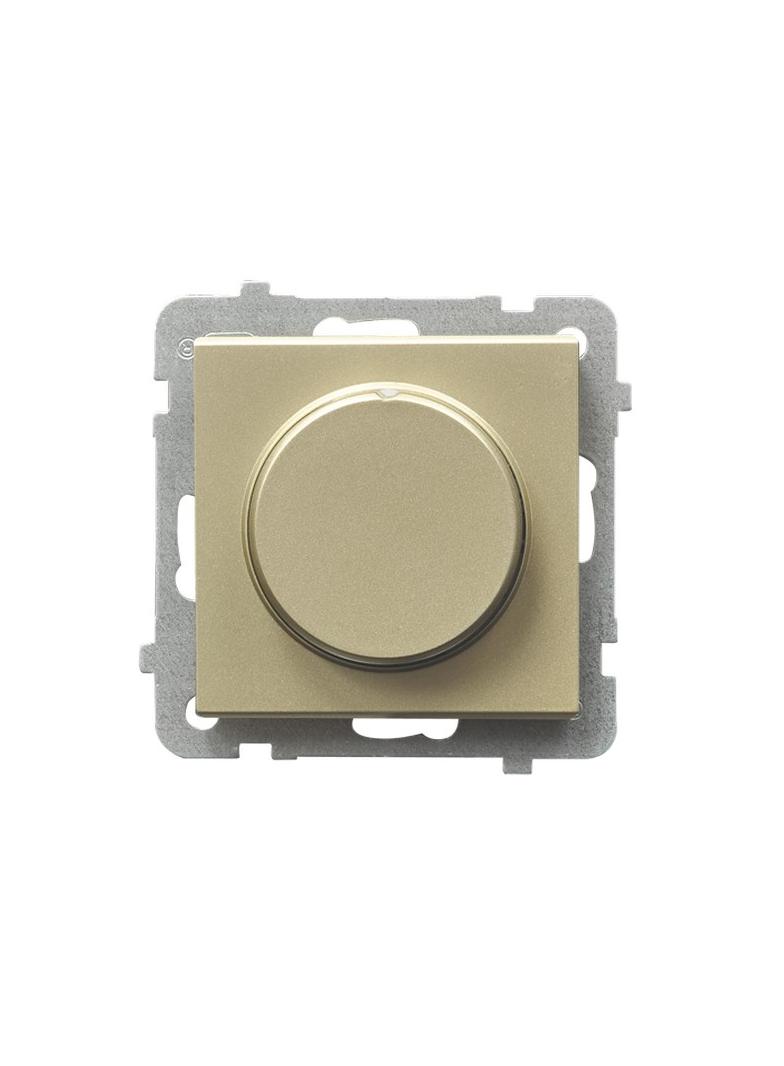 SONATA Ściemniacz uniwersalny do obciążenia żarowego, halogenowego oraz LED - kolor szampański złoty